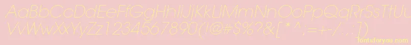 ItcavantgardestdXltobl Font – Yellow Fonts on Pink Background