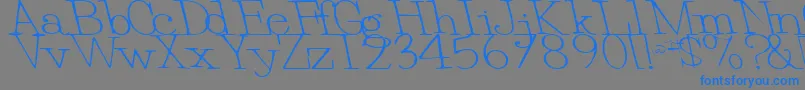 Police EggRegularTtstd – polices bleues sur fond gris