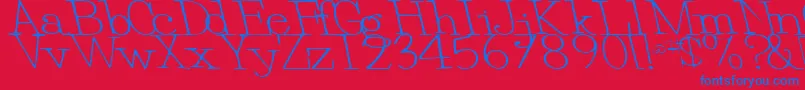 EggRegularTtstd Font – Blue Fonts on Red Background