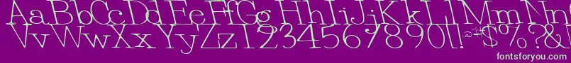 EggRegularTtstd Font – Green Fonts on Purple Background