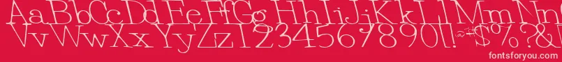 EggRegularTtstd Font – Pink Fonts on Red Background