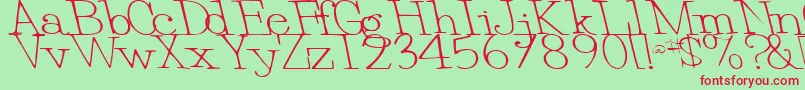 EggRegularTtstd Font – Red Fonts on Green Background