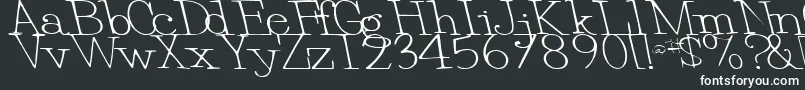 フォントEggRegularTtstd – 黒い背景に白い文字