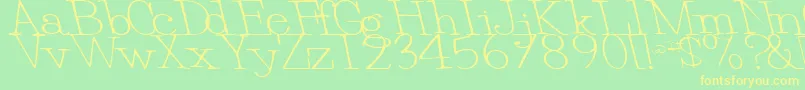 EggRegularTtstd Font – Yellow Fonts on Green Background