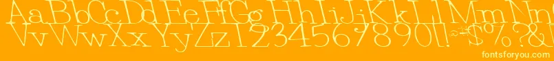 EggRegularTtstd Font – Yellow Fonts on Orange Background