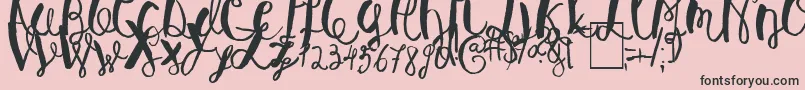 BaleySun Font – Black Fonts on Pink Background