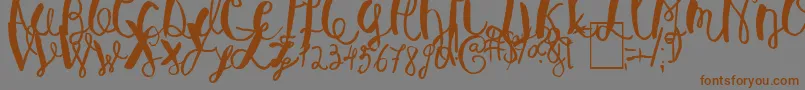 BaleySun Font – Brown Fonts on Gray Background