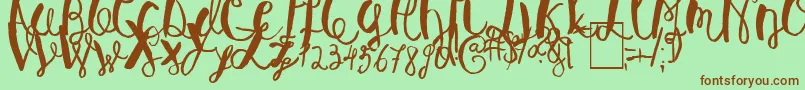 BaleySun Font – Brown Fonts on Green Background