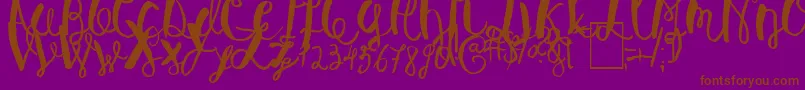 BaleySun Font – Brown Fonts on Purple Background