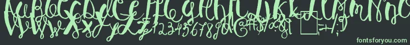 BaleySun Font – Green Fonts on Black Background