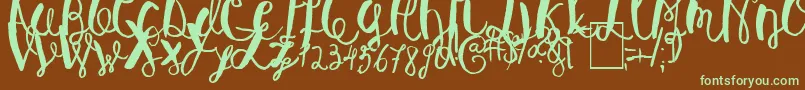 BaleySun Font – Green Fonts on Brown Background