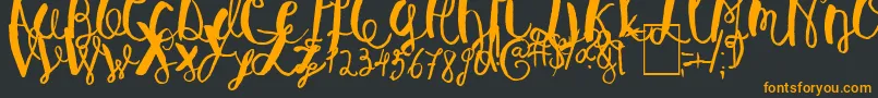 BaleySun-Schriftart – Orangefarbene Schriften auf schwarzem Hintergrund