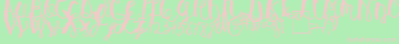 BaleySun Font – Pink Fonts on Green Background