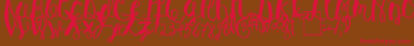BaleySun Font – Red Fonts on Brown Background