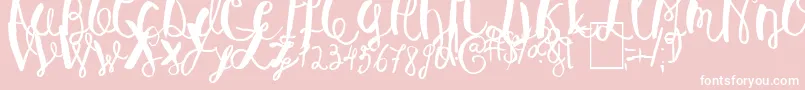 BaleySun Font – White Fonts on Pink Background