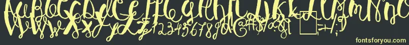 BaleySun Font – Yellow Fonts on Black Background