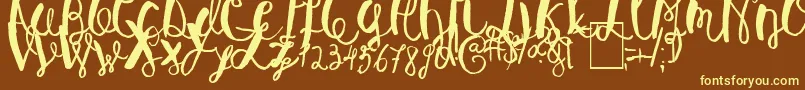 BaleySun Font – Yellow Fonts on Brown Background