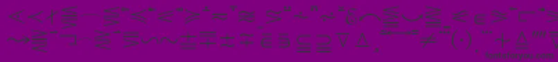 MathematicalPi5 Font – Black Fonts on Purple Background