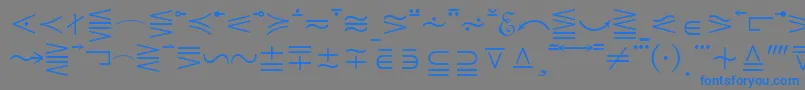 MathematicalPi5 Font – Blue Fonts on Gray Background