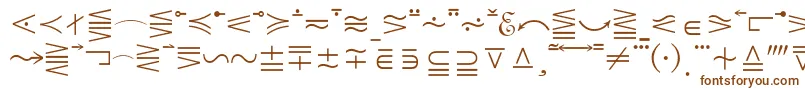 フォントMathematicalPi5 – 茶色のフォント