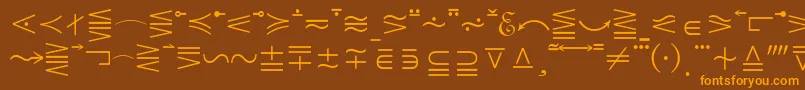 MathematicalPi5 Font – Orange Fonts on Brown Background