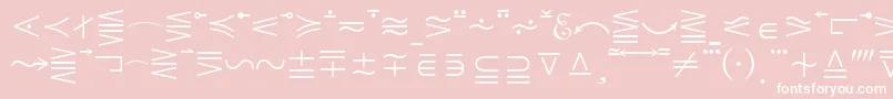 フォントMathematicalPi5 – ピンクの背景に白い文字