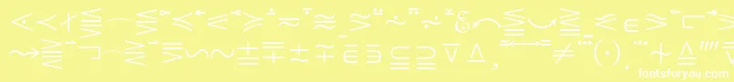 フォントMathematicalPi5 – 黄色い背景に白い文字