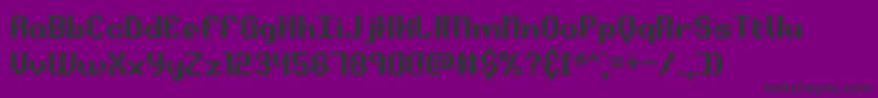 Шрифт AlphaBetaBrk – чёрные шрифты на фиолетовом фоне