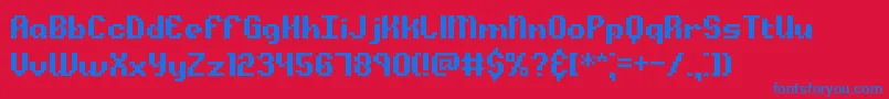 AlphaBetaBrk Font – Blue Fonts on Red Background