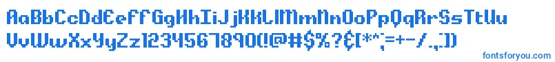 フォントAlphaBetaBrk – 白い背景に青い文字
