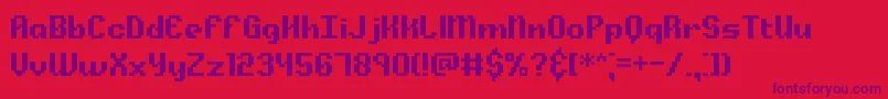 AlphaBetaBrk Font – Purple Fonts on Red Background