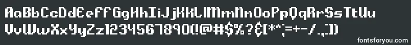 AlphaBetaBrk-fontti – valkoiset fontit mustalla taustalla