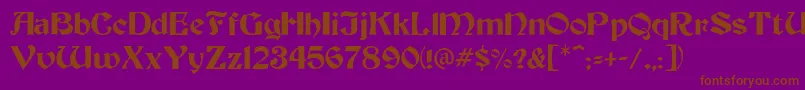 Beacon Font – Brown Fonts on Purple Background