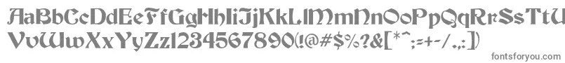 Beacon-fontti – harmaat kirjasimet valkoisella taustalla