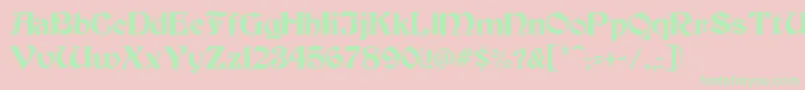 Beacon Font – Green Fonts on Pink Background