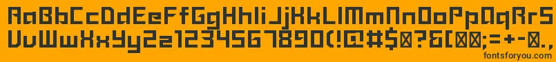 Sanidana Font – Black Fonts on Orange Background