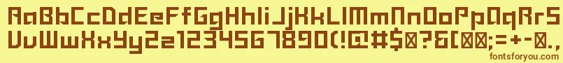 Sanidana Font – Brown Fonts on Yellow Background