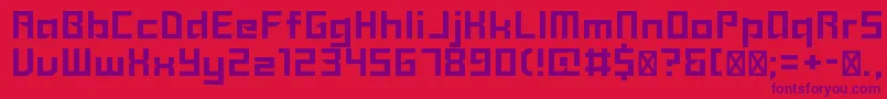 Sanidana Font – Purple Fonts on Red Background