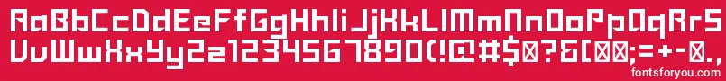 Sanidana Font – White Fonts on Red Background