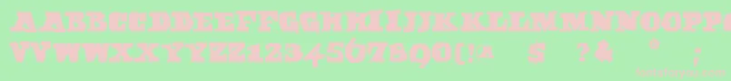Czcionka Egyptaxt – różowe czcionki na zielonym tle