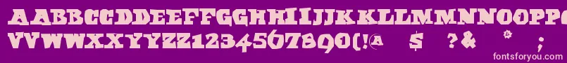 Egyptaxt Font – Pink Fonts on Purple Background