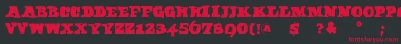 Egyptaxt Font – Red Fonts on Black Background
