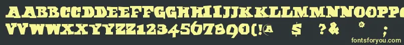 Egyptaxt Font – Yellow Fonts on Black Background