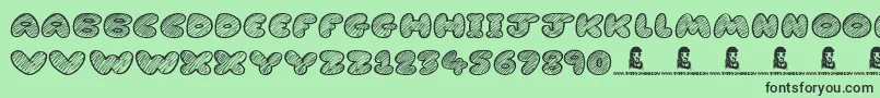 CartoonMadness Font – Black Fonts on Green Background