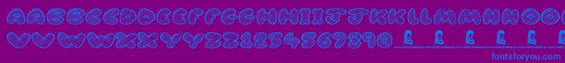 CartoonMadness Font – Blue Fonts on Purple Background