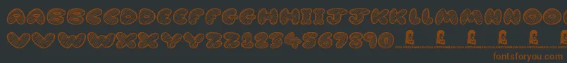 CartoonMadness Font – Brown Fonts on Black Background