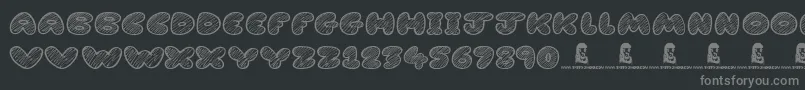 CartoonMadness Font – Gray Fonts on Black Background