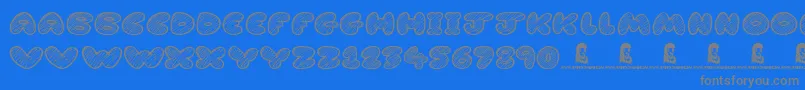 CartoonMadness Font – Gray Fonts on Blue Background