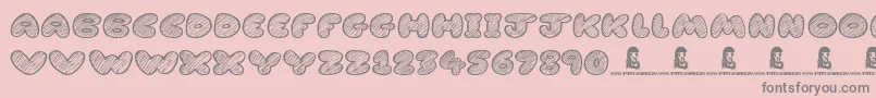 CartoonMadness Font – Gray Fonts on Pink Background