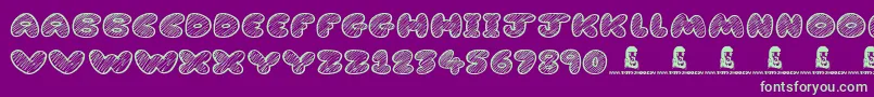 CartoonMadness Font – Green Fonts on Purple Background